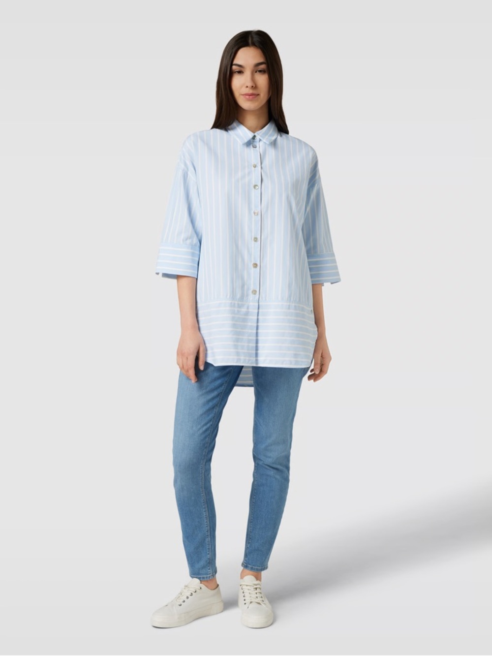 MOS MOSH - Kristy Tavola Shirt. Blue/white stripe. Small